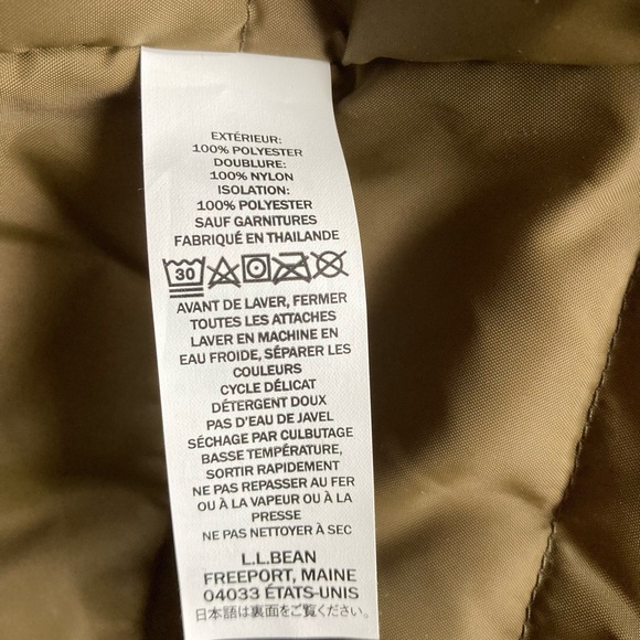 NWT L.L. Bean Wildcat Jacket Waterproof Insulated Herringbone Coat Hood Womens L - Picture 14 of 14